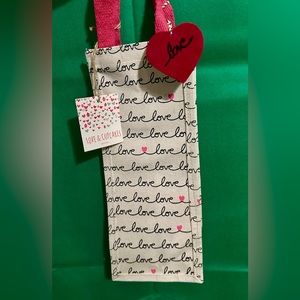 Love and Cupcakes Love canvas wine tote bag